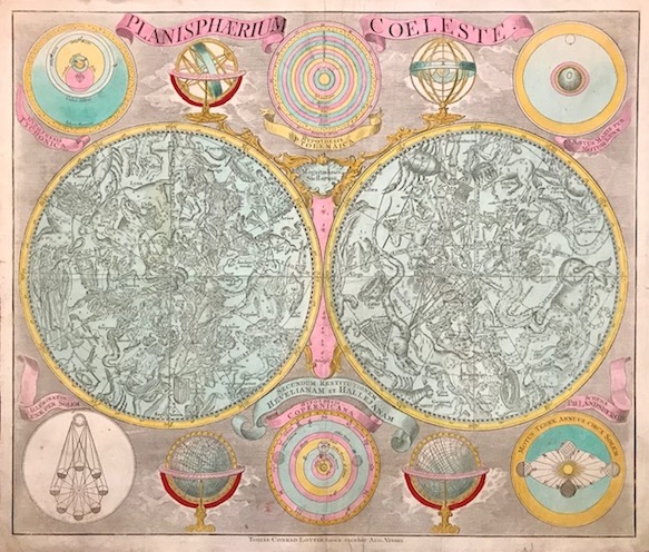 Lotter Tobias Conrad (1717-1777) Planisphaerium Coeleste 1760 Augsburg 